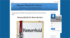 Desktop Screenshot of hemorrhoidnomoresystem.com
